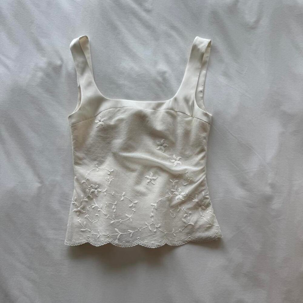 Posse cove embroidered stretch silk cami